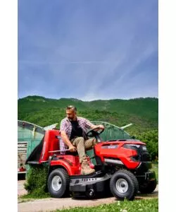 TRATTORINO TAGLIAERBA A SCOPPIO BLUEBIRD "TR P 92H" TAGLIO 92 CM MOTORE 452 CC- CON CESTO DI RACCOLTA